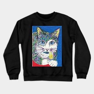 colorful cat Crewneck Sweatshirt